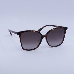 Kate BRIGITTE/F/S 0086 HA Sunglasses Havana Square Frame, Brown Lenses